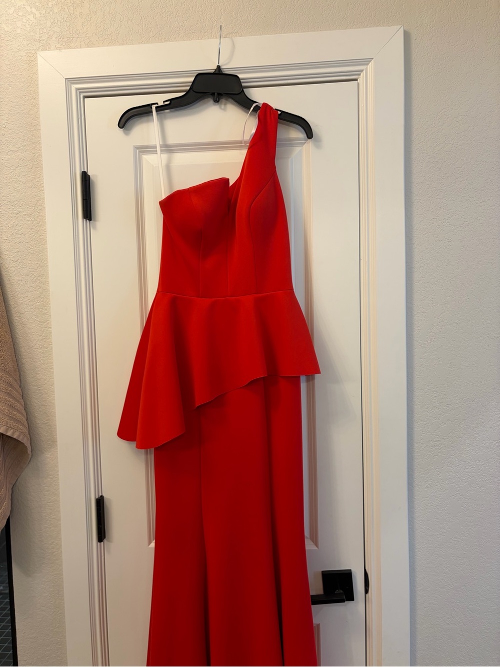 One-Shoulder Red Dress